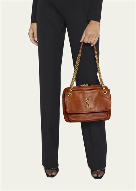 niki medium ysl calfskin shoulder bag|Saint Laurent Niki Medium YSL Leather Shoulder Bag.